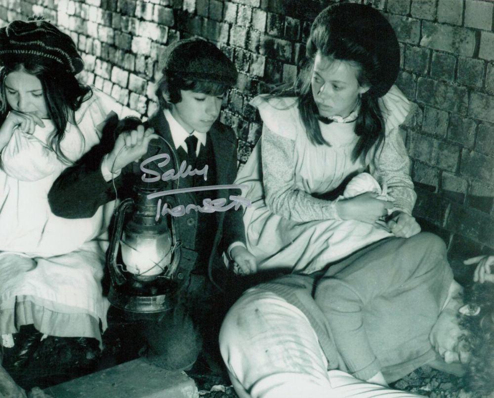 Lot 604: Sally Thomsett signed 10x8 black and white Railway...