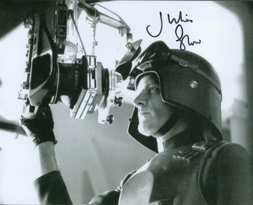 Lot 624: Julian Glover signed 10x8 black and white Star...