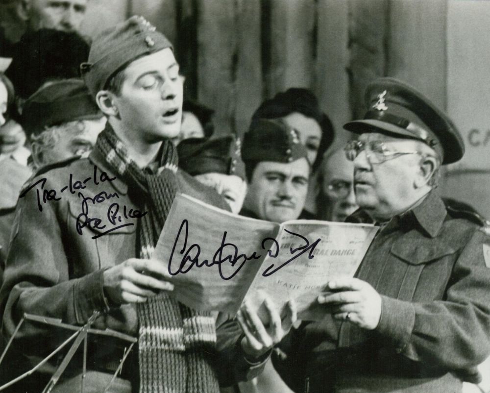 Lot 629: Ian Lavender signed 10x8 black and white Dads...