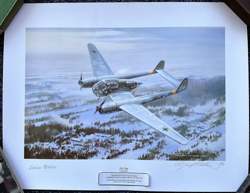 Lot 631: WW2. Geoff Nutkins Colour 25x20 Print Titled 'Sky...