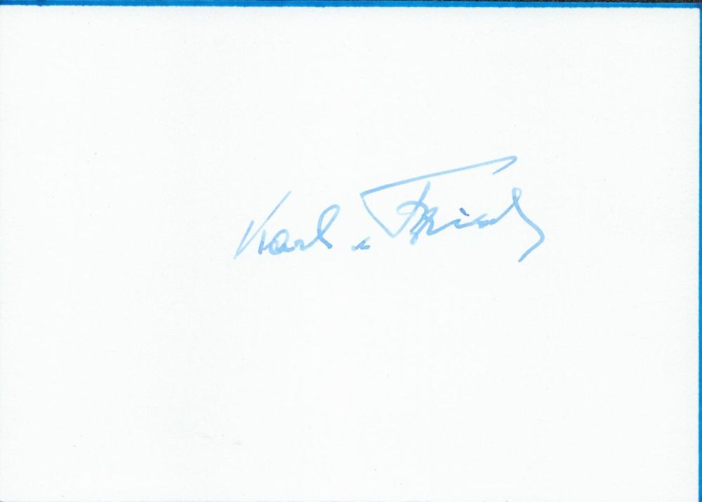 Lot 634: German-Austrian ethologist Karl Von Frisch Signed 5x4 inch...