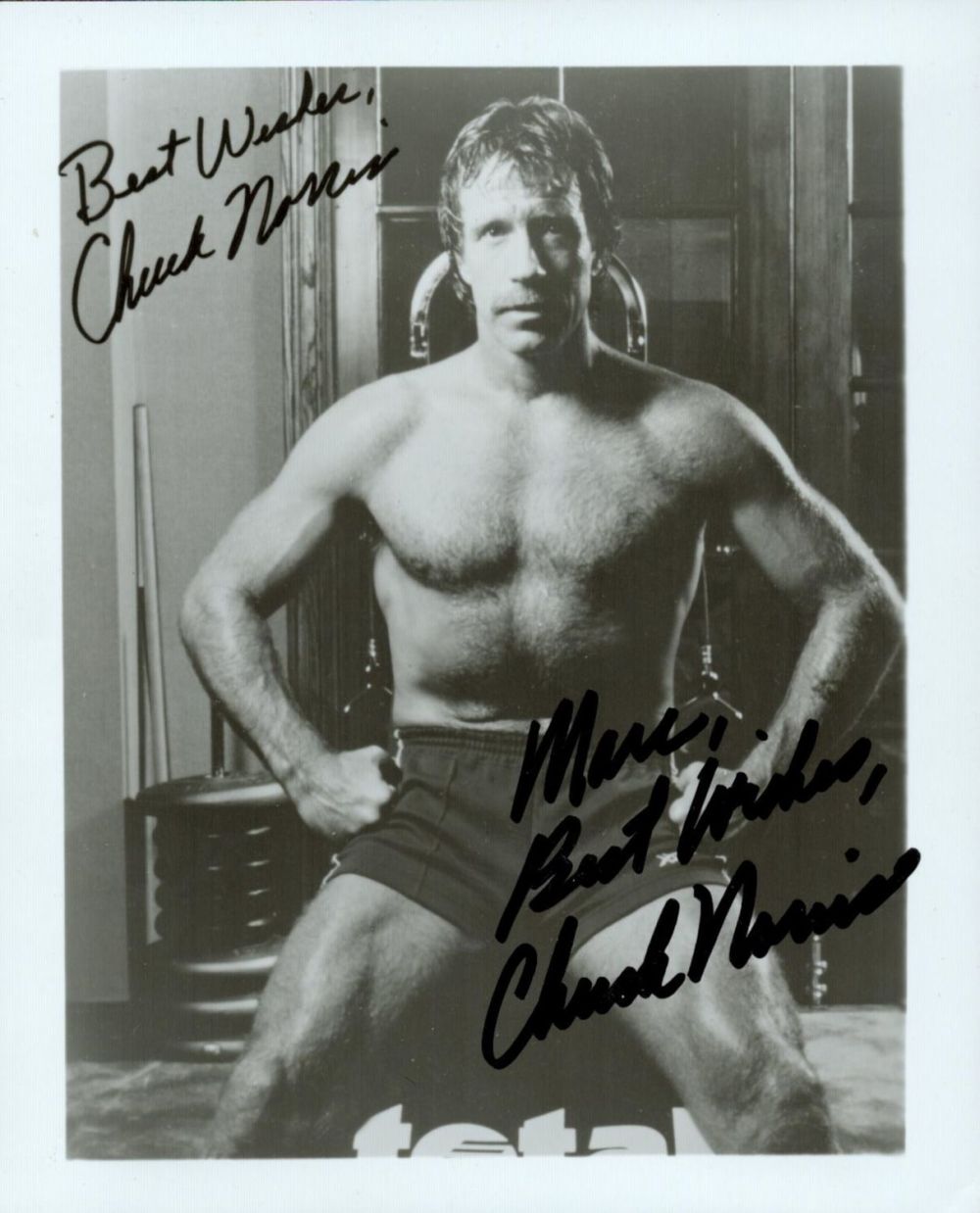 Lot 635: American martial artist and actor Chuck Norris Signed...