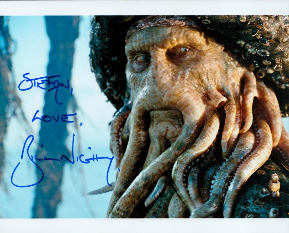 Lot 636: English Actor and Comedian Bill Nighy Signed 10x8...