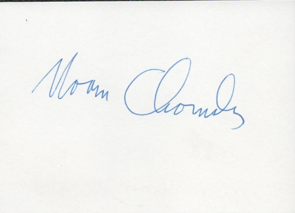 Lot 641: American linguist, philosopher, cognitive scientist Noam Chomsky Signed...