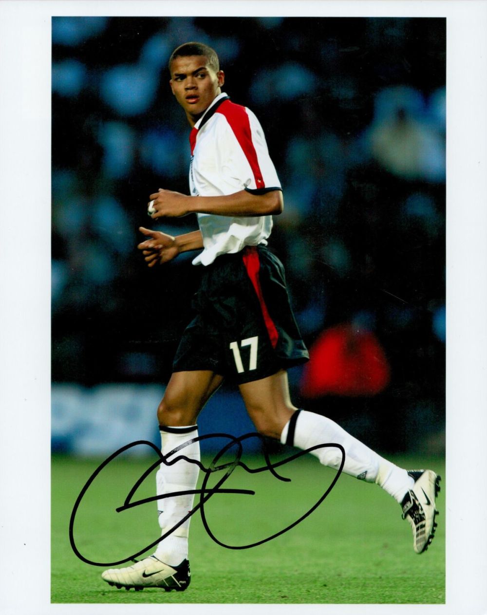 Lot 678: Jermaine Jenas signed 10x8 colour photo pictured while...