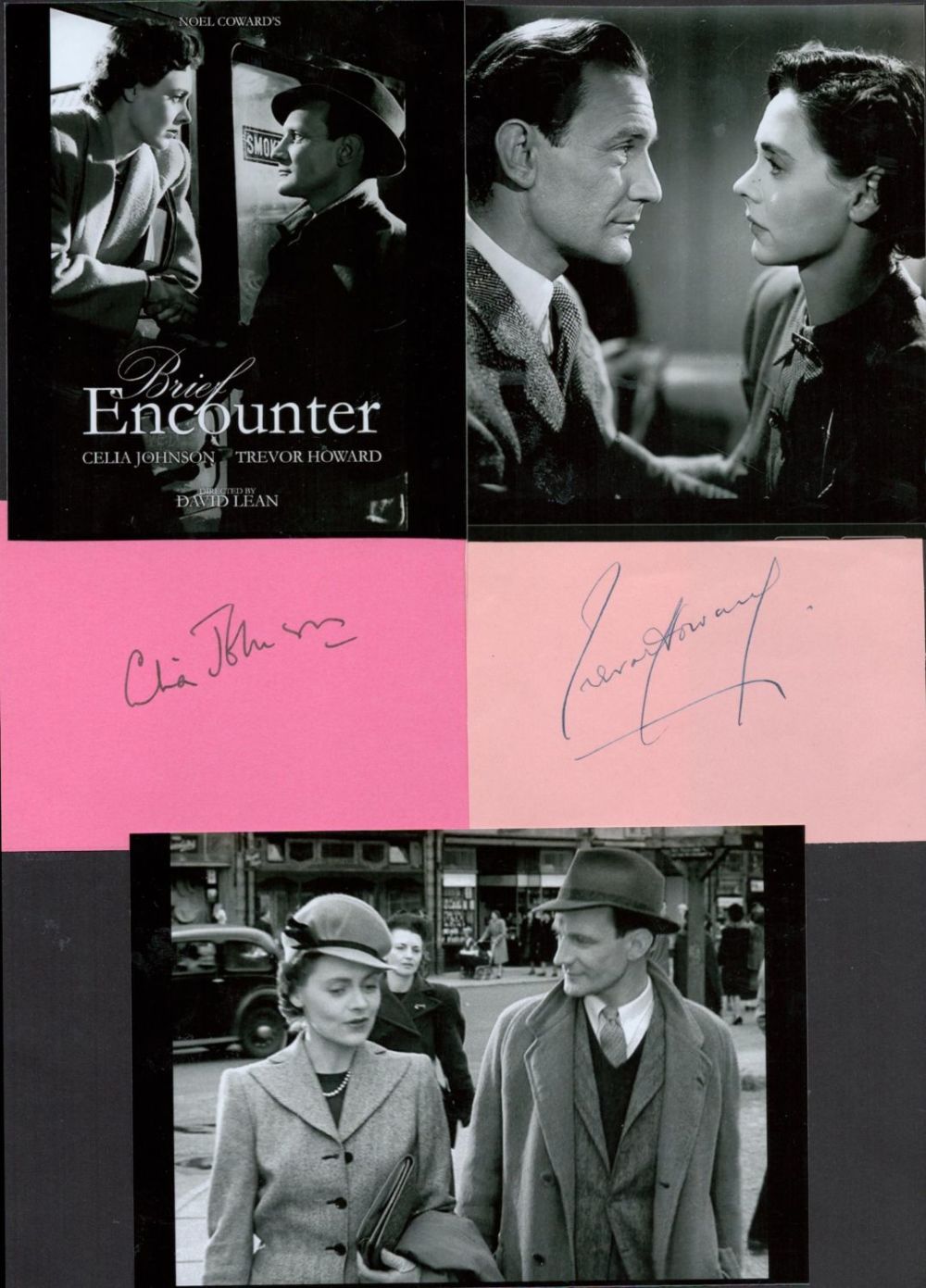 Lot 715: Celia Johnson and Trevor Howard Signed Signature Pages...