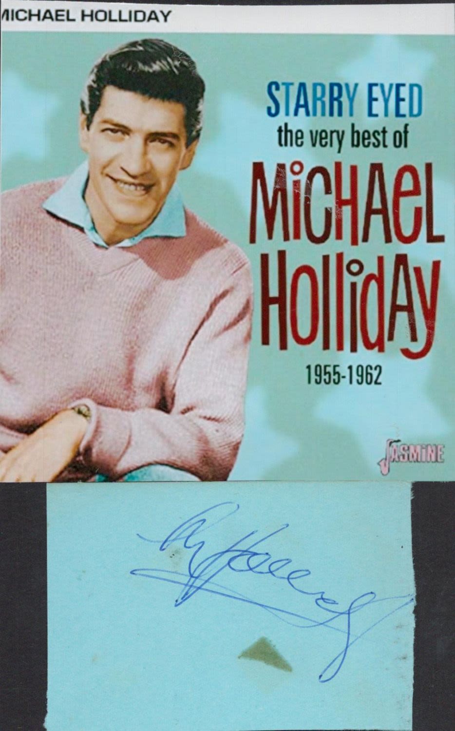 Lot 722: British Singer Michael Holliday Signed Signature piece with...