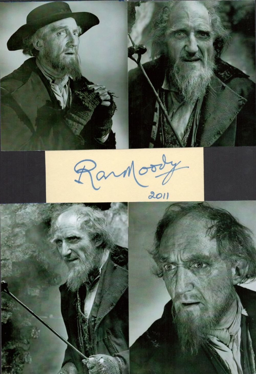 Lot 731: British Actor Ron Moody Signed Signature Piece with...