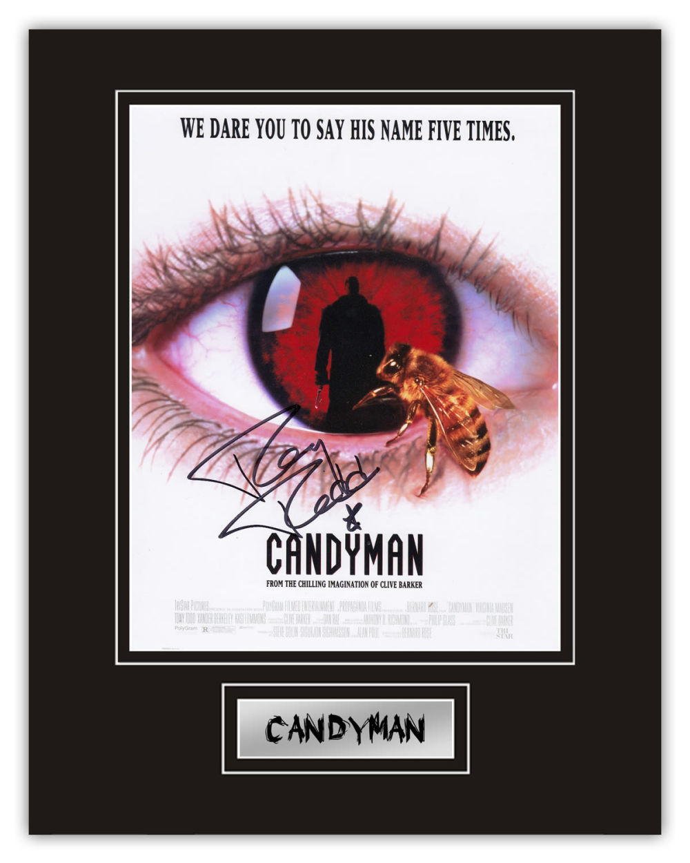 Lot 752: Stunning Display! Candyman Tony Todd hand signed professionally...