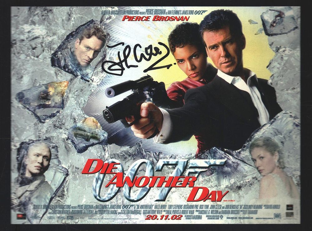 Lot 171: John Cleese signed 7x5inch James Bond Die Another...