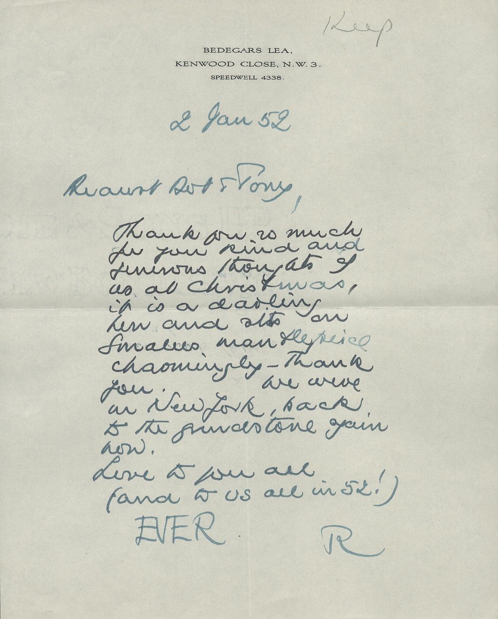 Lot 198: Ralph Richardson British Actor signed handwritten letter to...