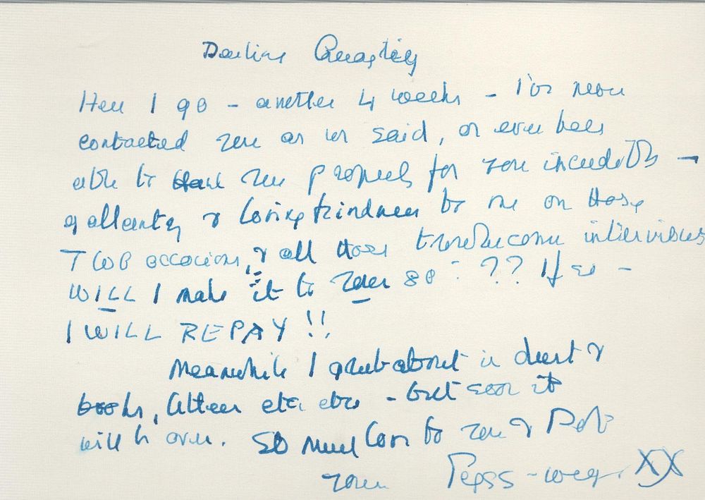 Lot 206: Peggy Ashcroft signed, and handwritten change of address...