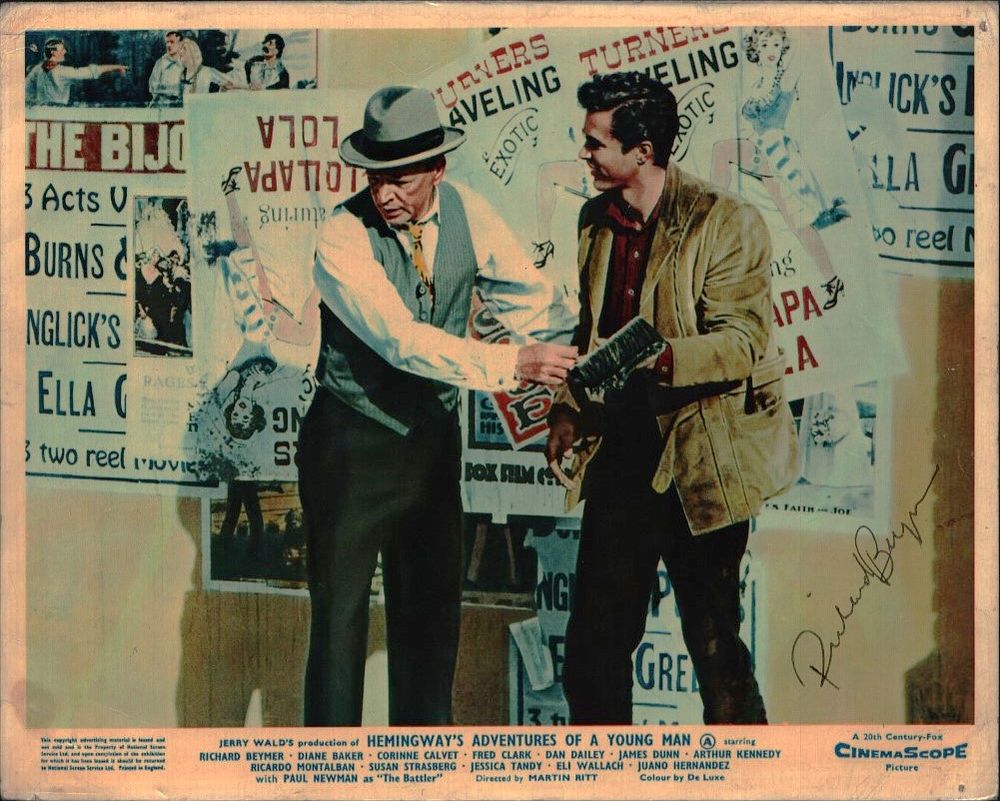 Lot 223: RICHARD BEYMER Actor signed ‘Hemingway’s Adventures Of A...