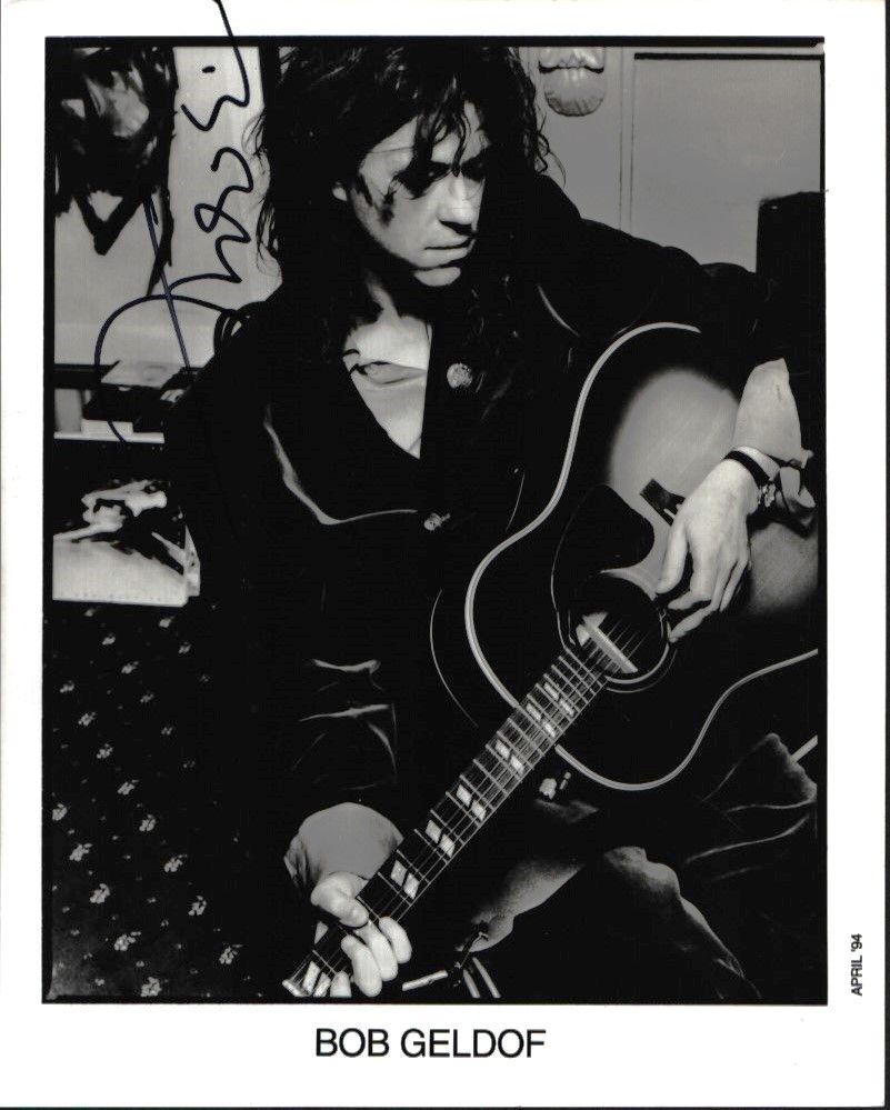 Lot 238: BOB GELDOF Singer signed 8x10 Photo. Good condition....