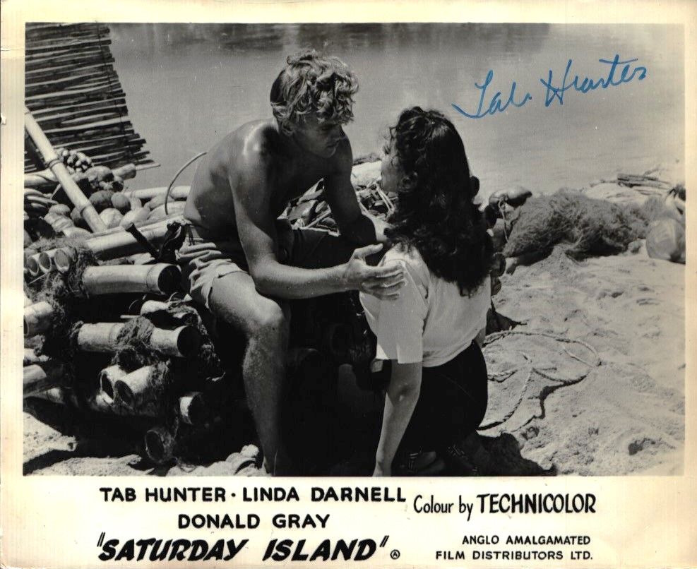 Lot 245: TAB HUNTER (1931-2018) Actor signed ‘Saturday Island’ 8x10...