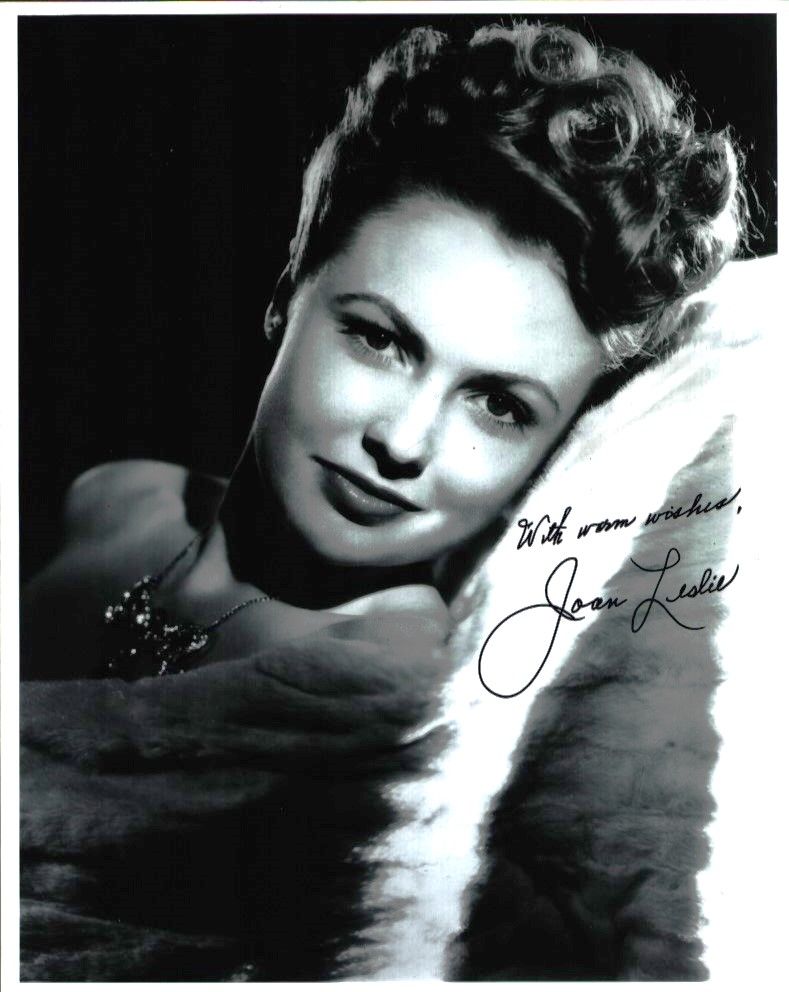 Lot 247: JOAN LESLIE Actress signed 8x10 Photo. Good condition....