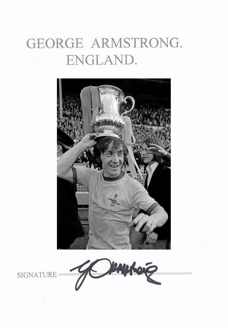 Lot 300: Autographed GEORGE ARMSTRONG A4 Presentation : A4 sheet...