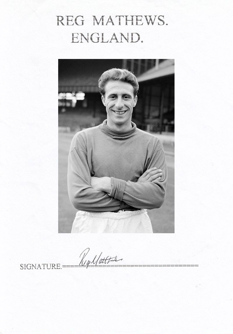 Lot 301: Autographed REG MATTHEWS A4 Presentation : A4 sheet...