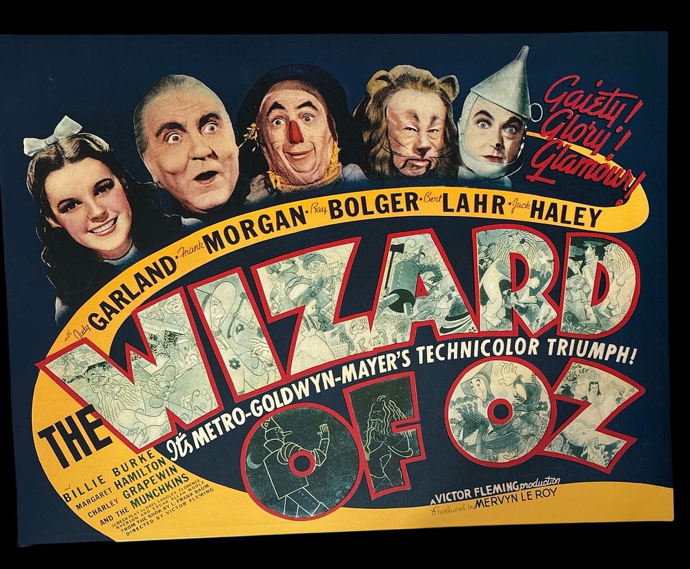 Lot 307: Wizard of Oz 1939 colour movie poster print...
