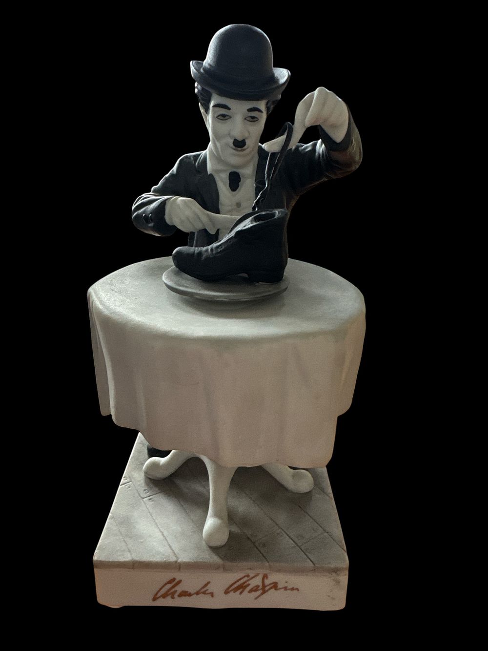Lot 332: Charlie Chaplin ceramic figure by Expressive Designs no....