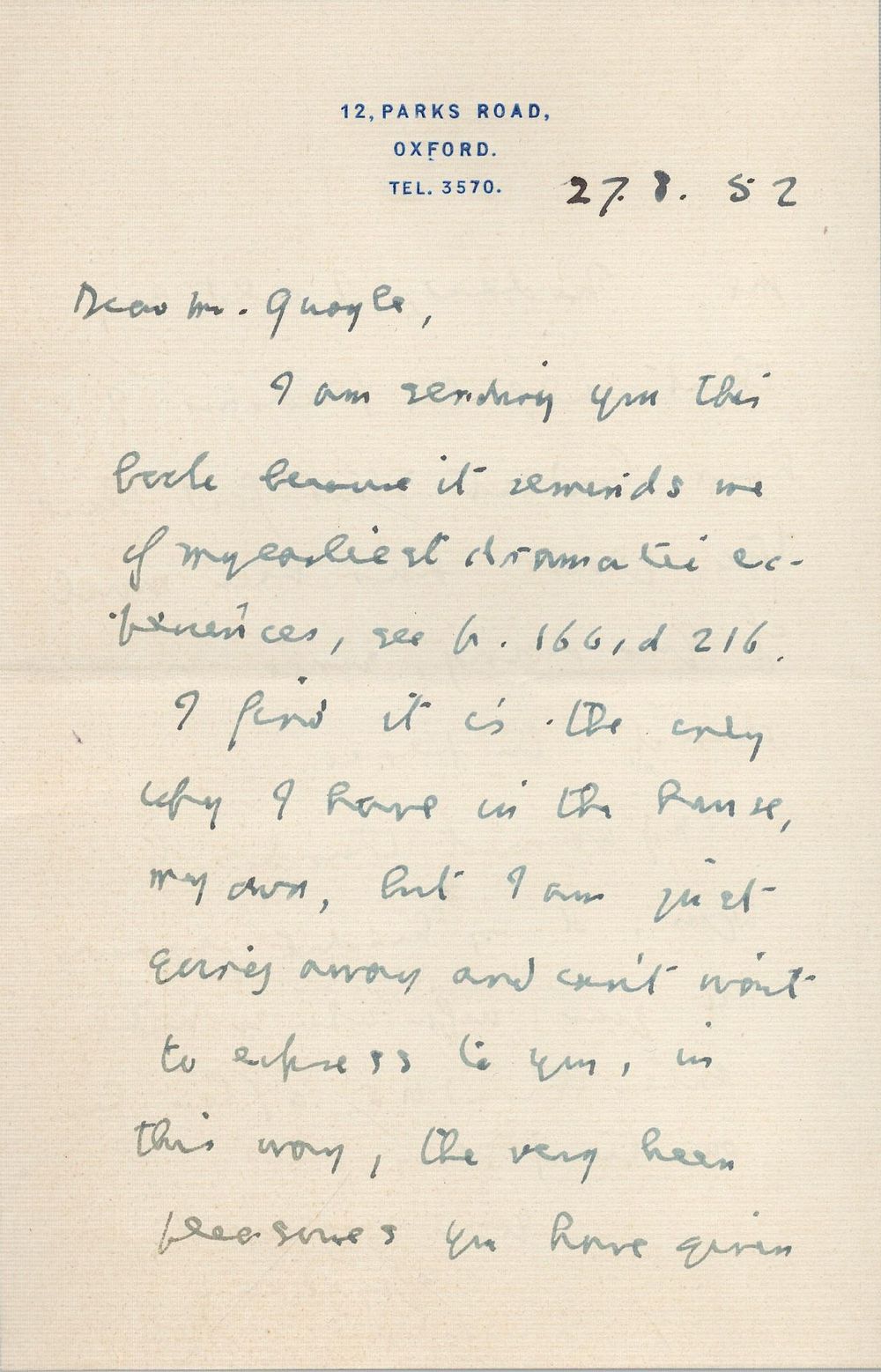 Lot 353: Joyce Carey British Actress signed handwritten letter to...