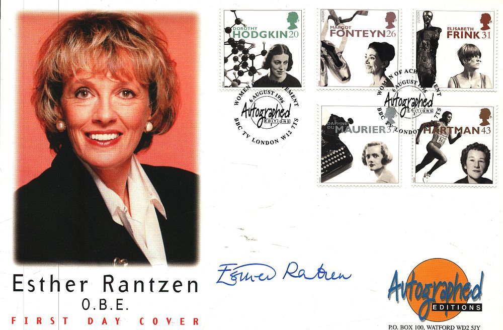 Lot 372: Esther Rantzen signed autographed editions FDC. Good condition....