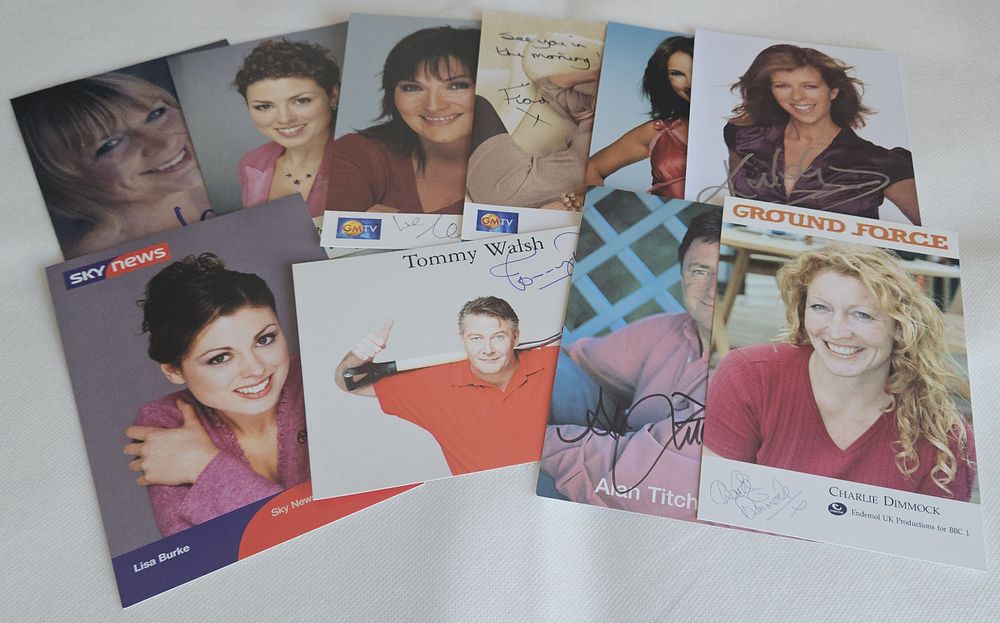 Lot 379: TV signed 6x4inch promo photo collection. 10 included....