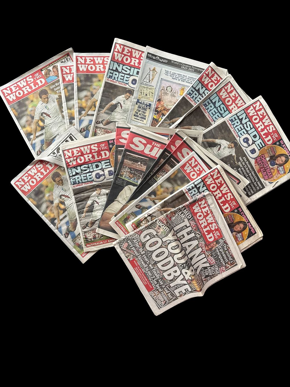 Lot 386: Newspaper collection. News of The World 2003, The...