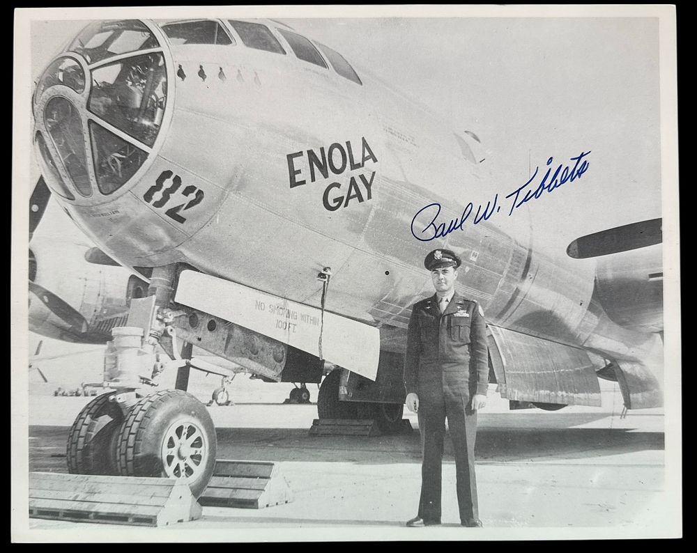 Lot 392: Paul Tibbets WWII Hiroshima Enola Gay Pilot signed...