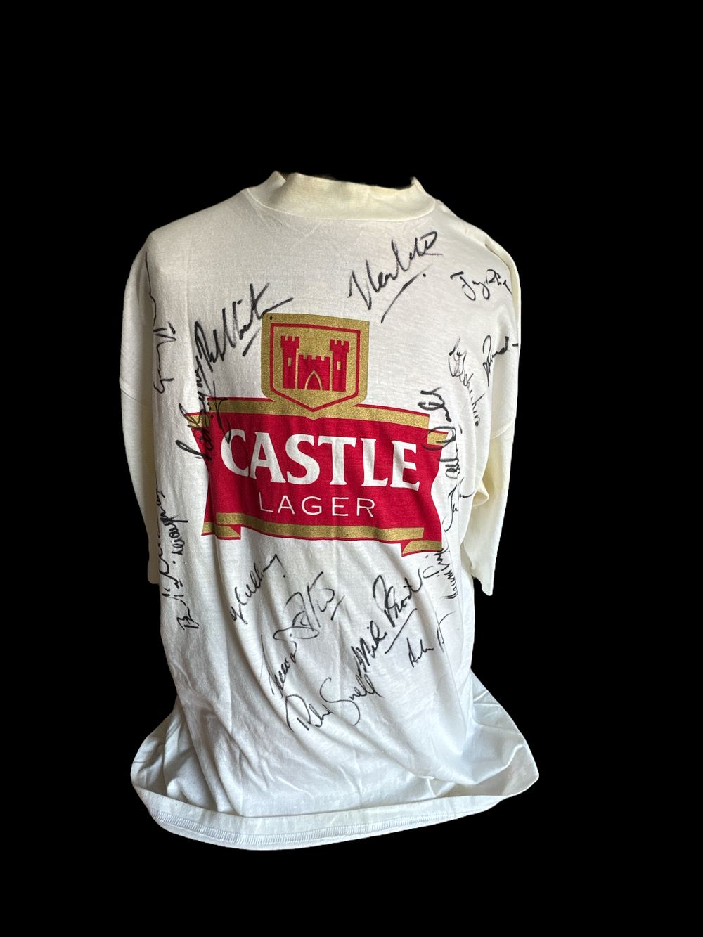 Lot 399: South African Cricket Teams training shirt multi signed...