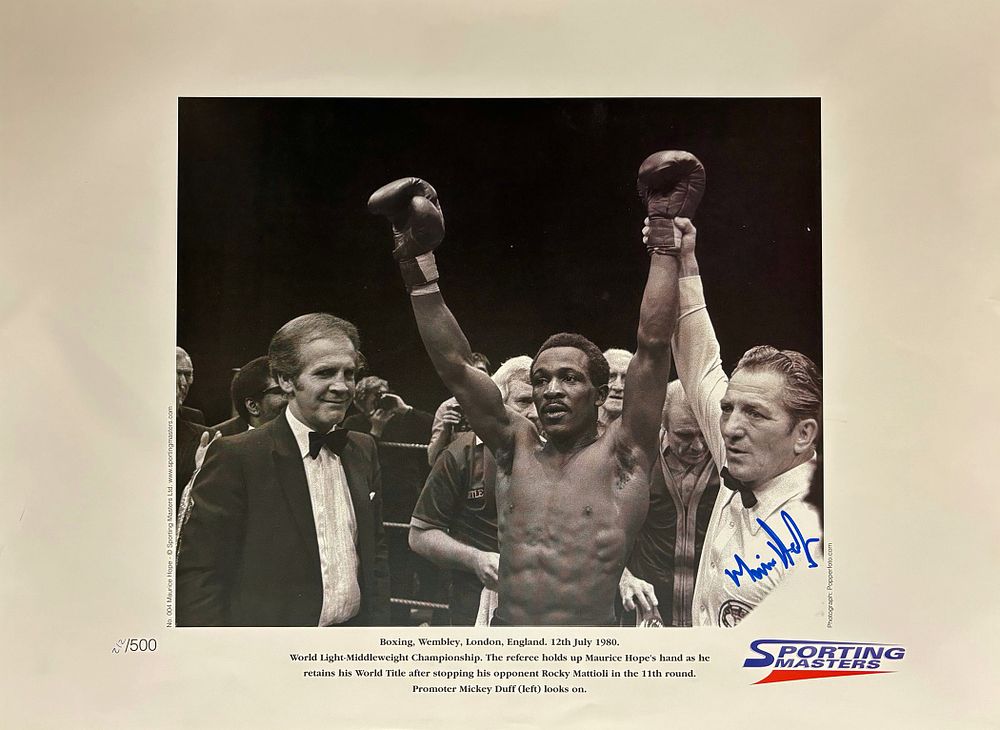 Lot 410: Maurice Hope signed limited edition print with Maurice...