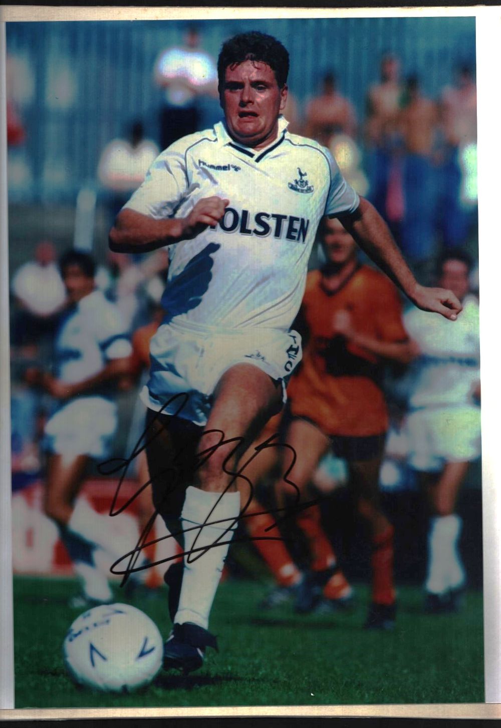 Lot 455: Paul Gascoigne signed 16x12inch colour photo affixed to...