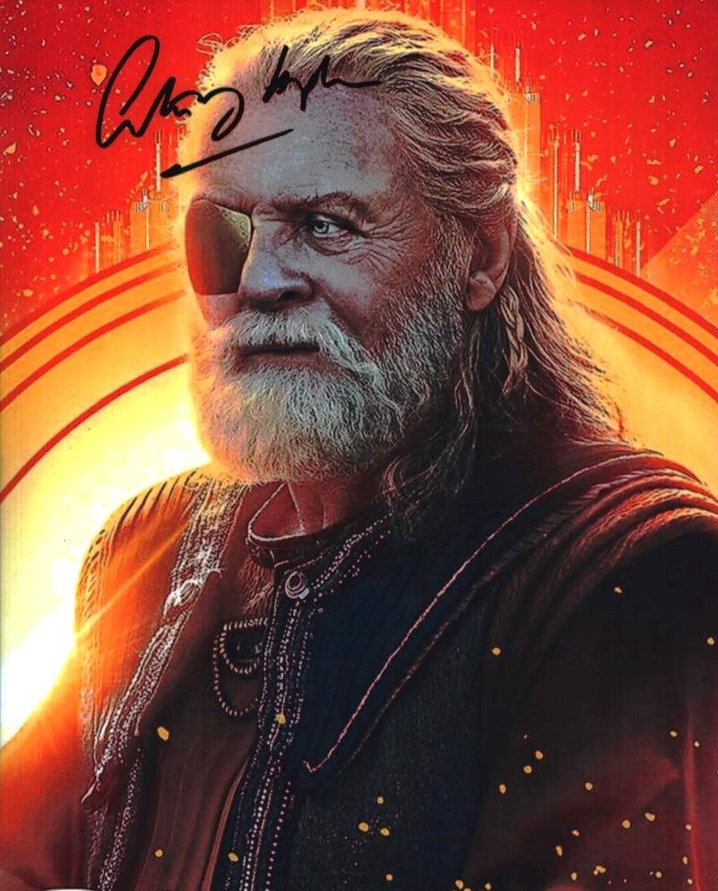 Lot 456: Anthony Hopkins signed 10x8inch colour photo. Good condition....