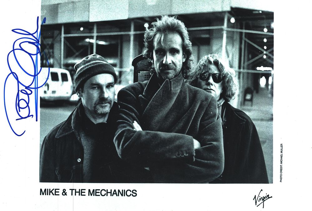 Lot 477: Paul Carrack signed 12x8 inch black & white...