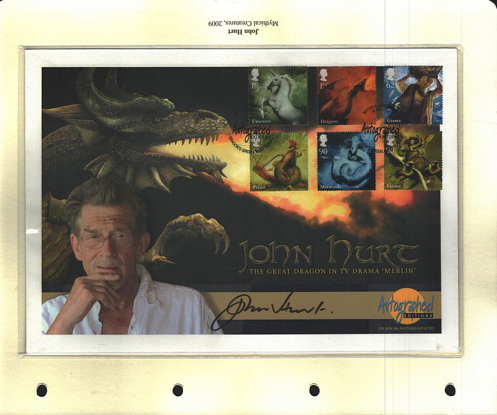Lot 486: John Hurt signed autographed editions FDC. Good condition....