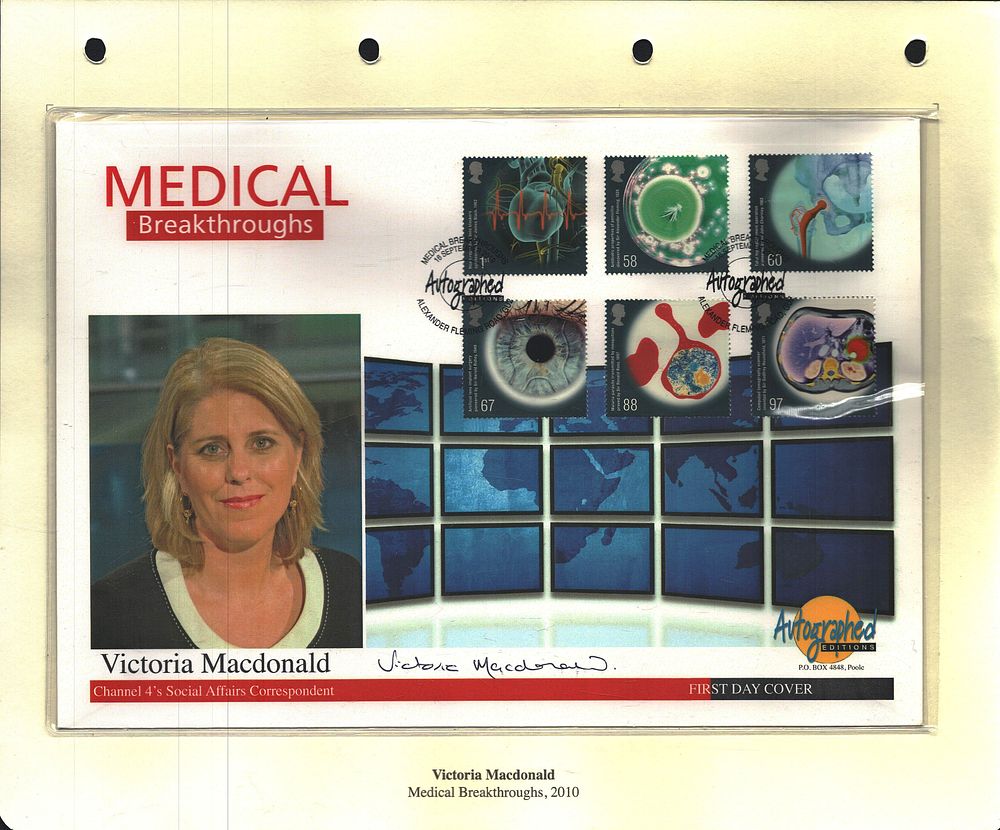 Lot 488: Victoria Macdonald signed autographed editions FDC. Good condition....
