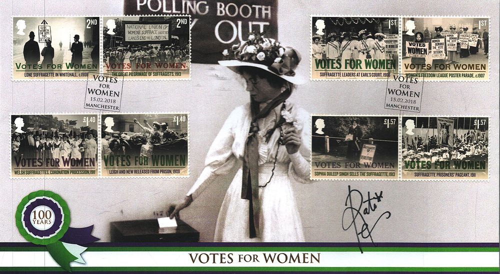 Lot 494: Kate Pankhurst signed Votes for women FDC. Good...