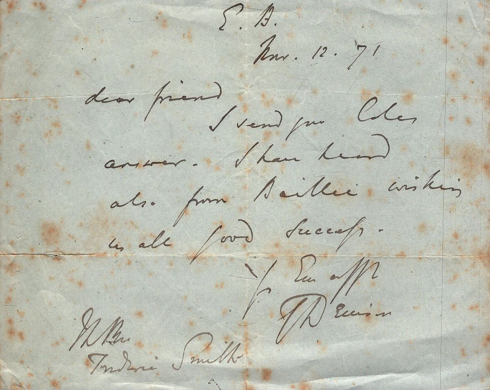 Lot 503: Archdeacon Denison signed 1871 note. Good condition. All...