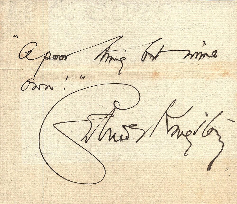 Lot 506: Charles Kingsley signed note. Priest. Good condition. All...