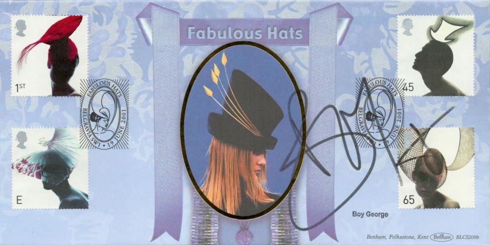 Lot 137: Boy George signed 2001 Benham official Hats FDC...