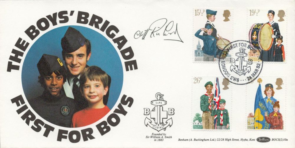 Lot 152: Cliff Richard signed 1982 Benham Scouts official FDC...