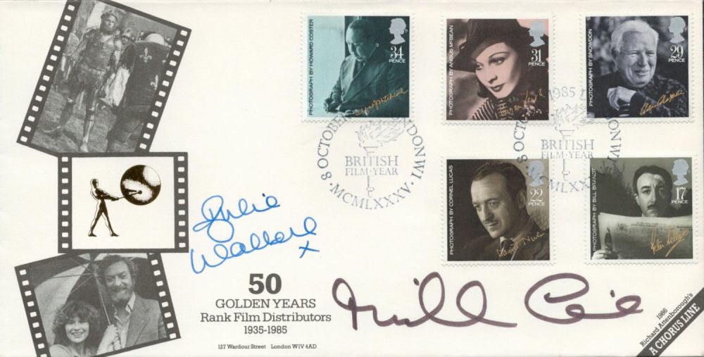 Lot 158: Michael Caine and Julie Walters signed 1985 Covercraft...