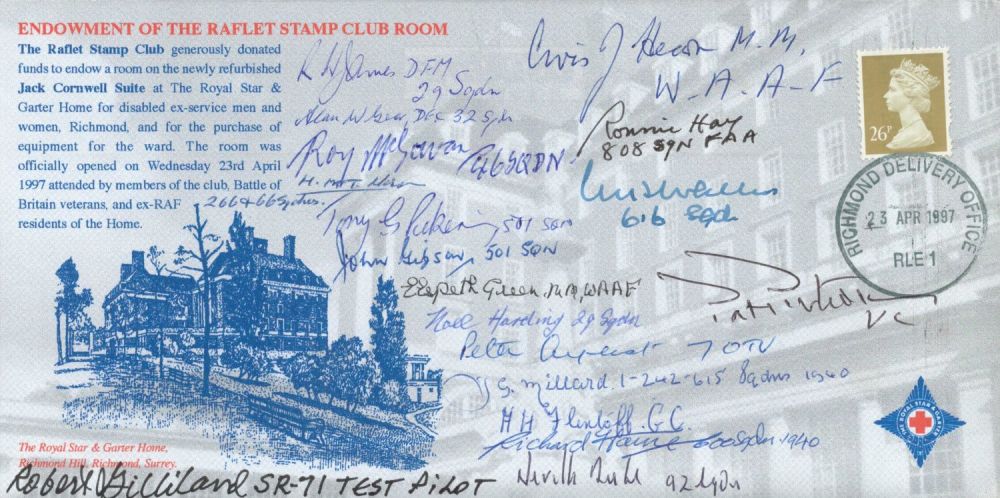Lot 160: Eighteen Battle of Britain, WW2, aces signatures on...