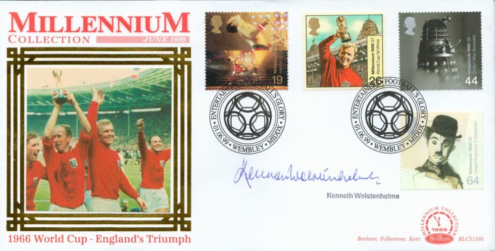 Lot 164: Kenneth Wolstenholme signed 1999 Millennium Benham official FDC...