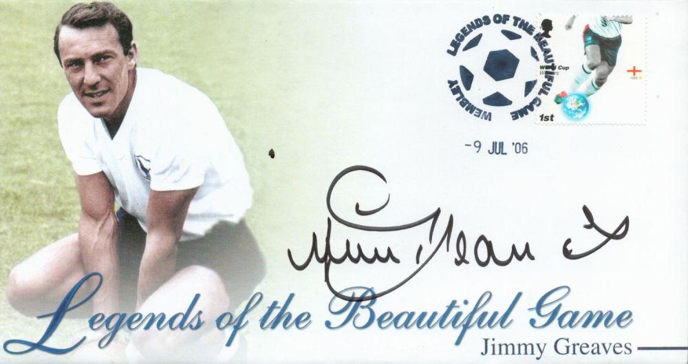 Lot 168: Jimmy Greaves football legend signed on his own...