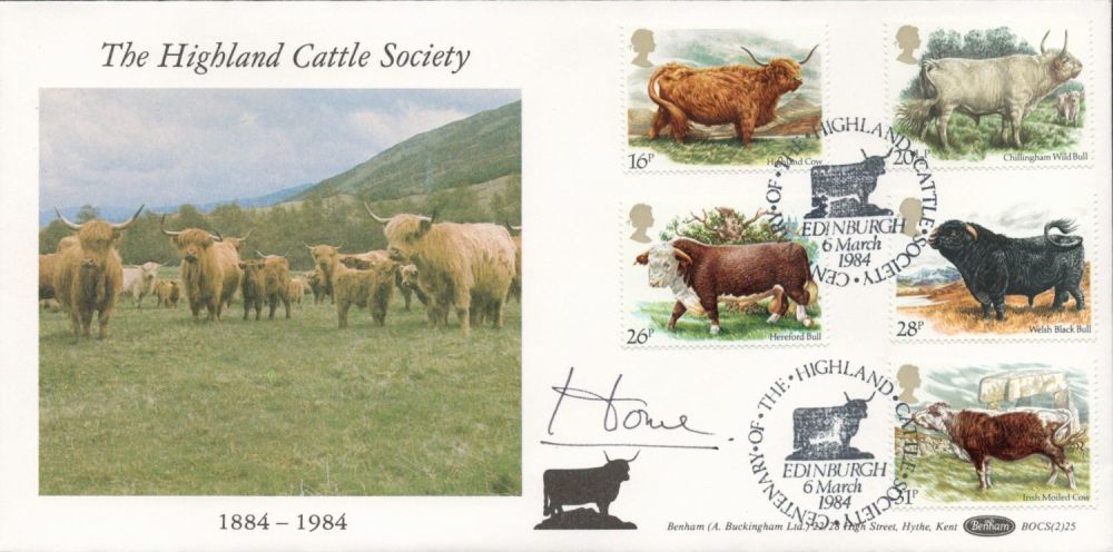 Lot 172: Prime Minister Lord Home signed 1984 Benham Highland...