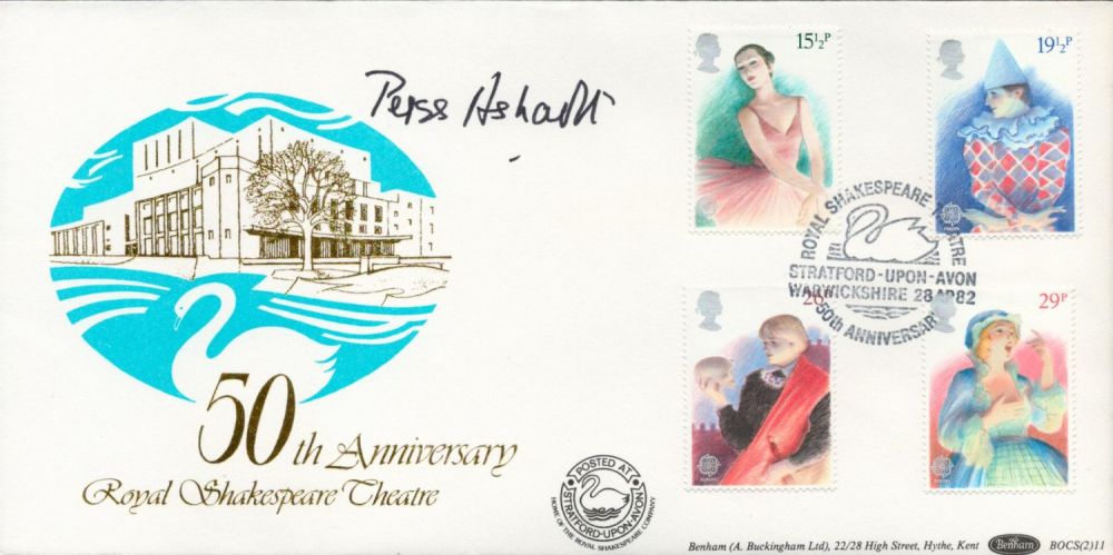 Lot 173: Dame Peggy Ashcroft signed 1982 Benham official theatre...
