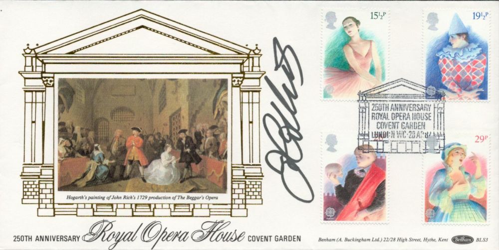 Lot 175: Joan Collins signed 1982 Benham official Theatre FDC...