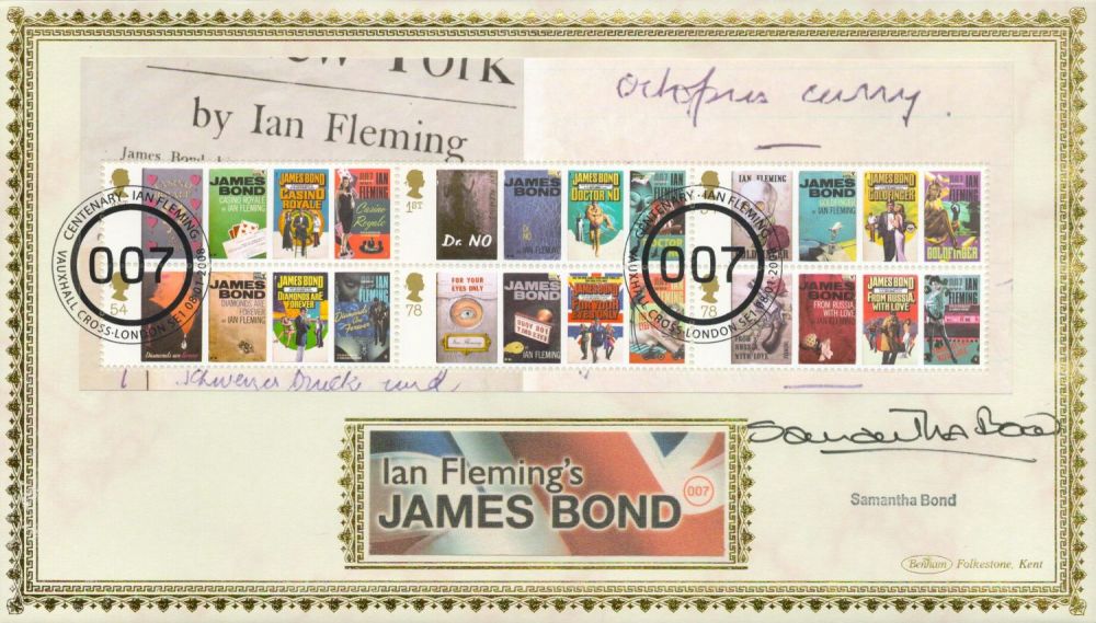 Lot 178: Miss Moneypenny James Bond Samantha Bond signed Internetstamps...