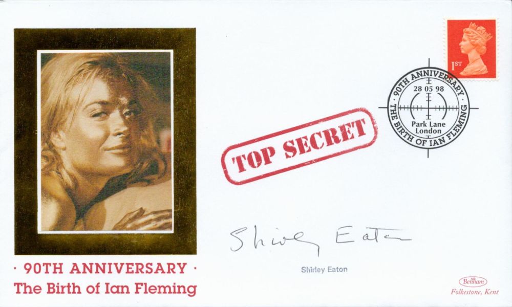 Lot 181: Shirley Eaton signed 1998, 90th Birthday Ian Fleming...